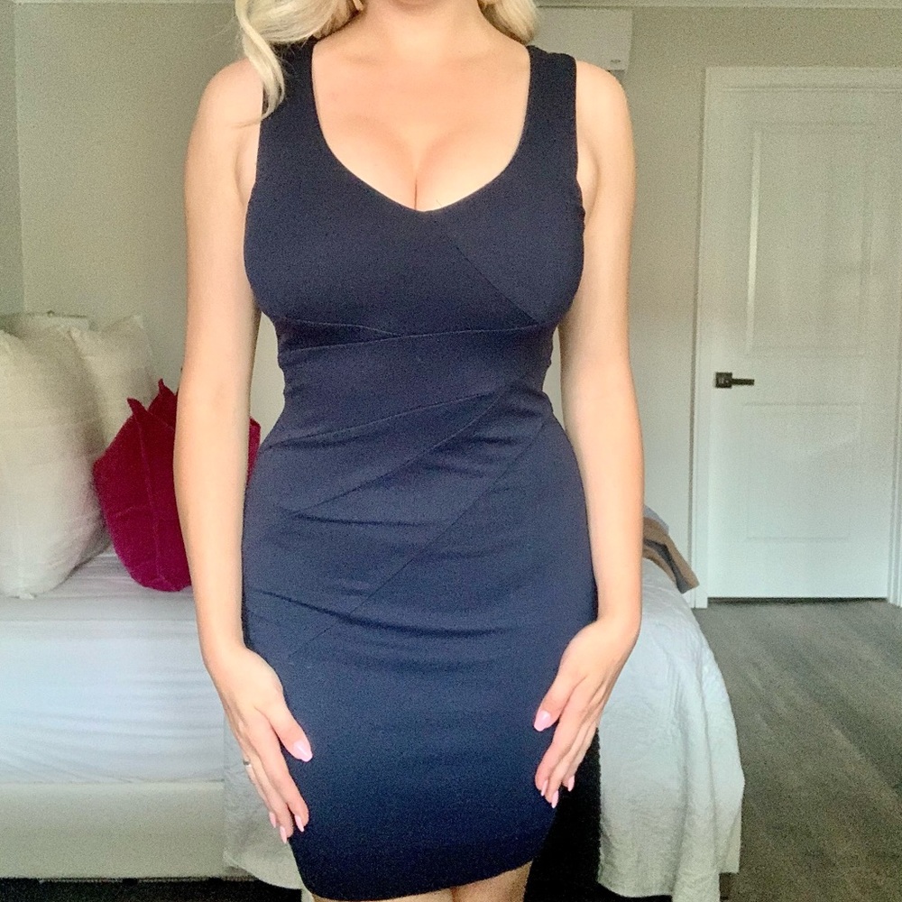 Navy Blue Bodycon Mini Dress